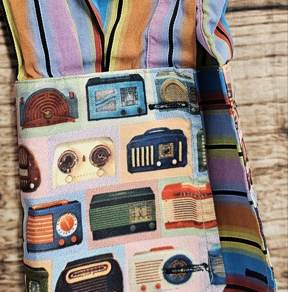 Robert Graham Men's Stripe & Vintage Radio French Cuff Cotton Shirt Large - Picture 4 of 11